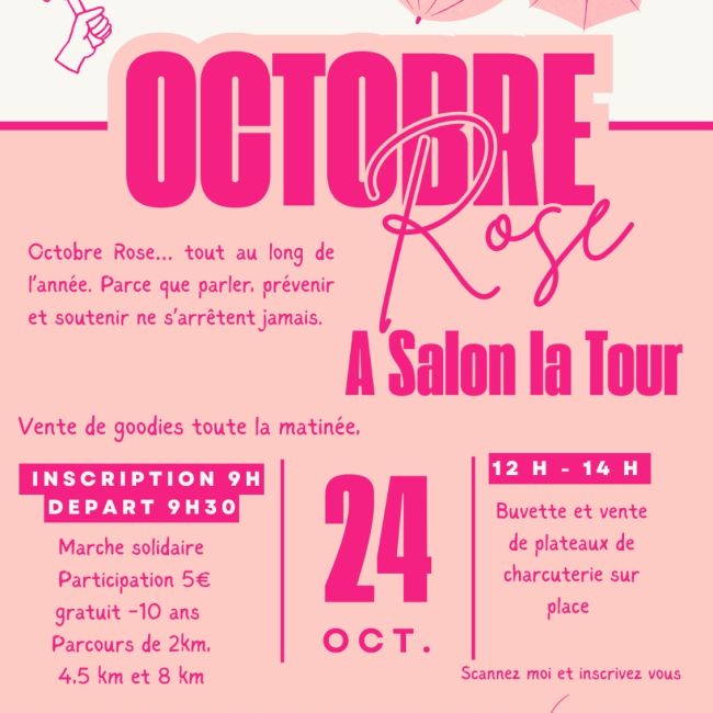 Marche solidaire octobre rose 24 octobre 2026