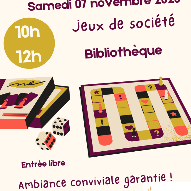 samedi 7 novembre – jeux de société