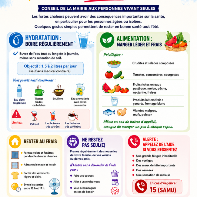 Canicule et été : Prenez soin de vous !