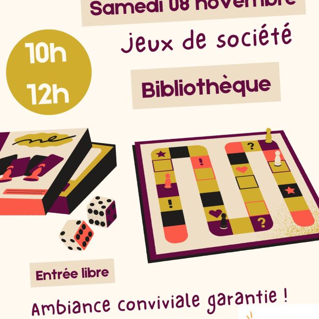 Samedi 8 novembre – jeux de société