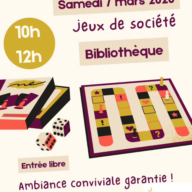Samedi 7 mars – jeux de société