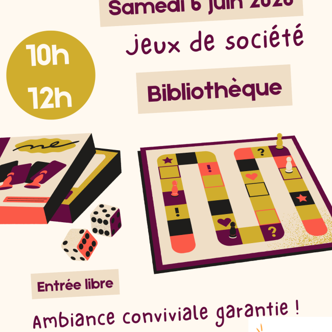 samedi 6 juin – jeux de société